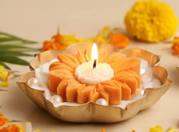 Gold_Tone_Floral_Diya