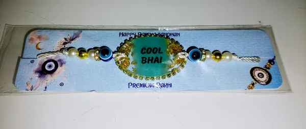Blue_Beaded_Cool_Bhai_Rakhi_For_Brother