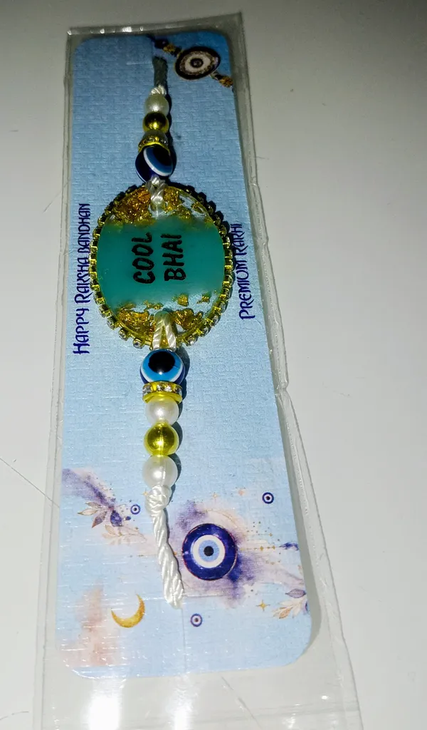 Blue_Beaded_Cool_Bhai_Rakhi_For_Brother