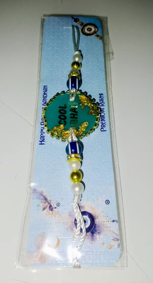 Blue_Beaded_Cool_Bhai_Rakhi_For_Brother