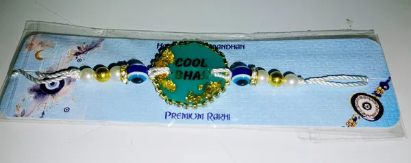 Blue_Beaded_Cool_Bhai_Rakhi_For_Brother