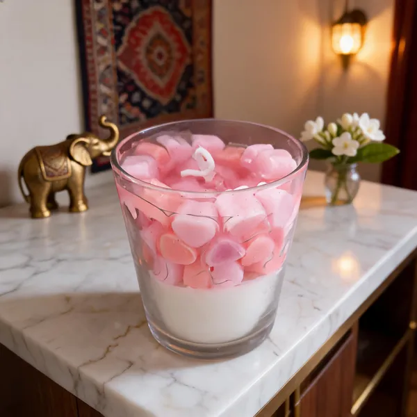 Pink_And_White_Soya_Scented_Wax_Floral_Jar_Candle