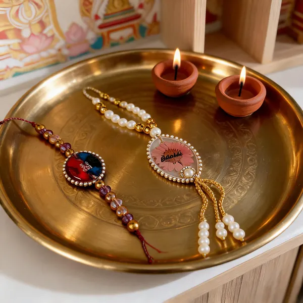 Multicolor_Resin_Pressed_Daisy_Flower_Bhaiya_Bhabhi_Rakhi_Set