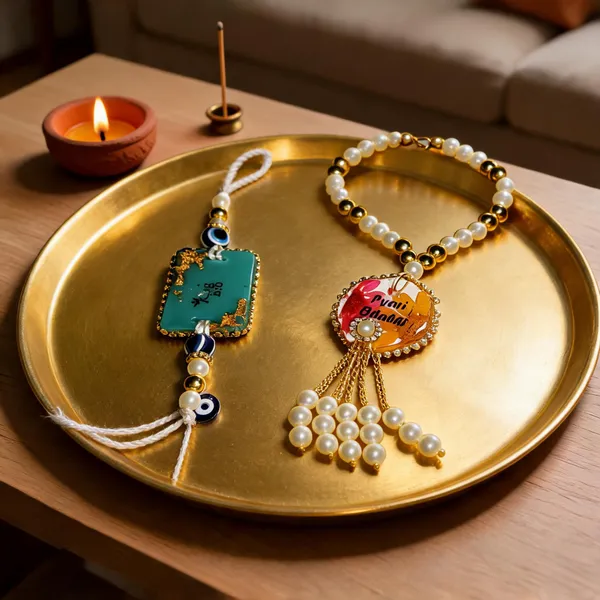 Multicolor_Resin_Pressed_Daisy_Flower_Bhaiya_Bhabhi_Rakhi_Set