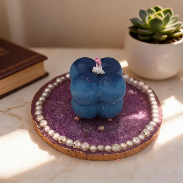 Blue_Soya_Wax_Decorative_Bubble_Candle
