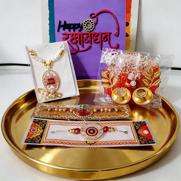Multicolor_Resin_Daisy_Flower_Family_Rakhi_Combo_Set_With_Tilak_Platter