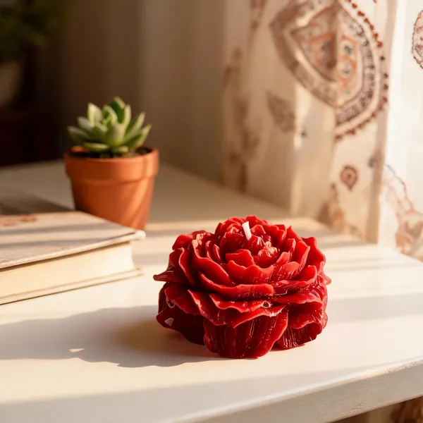 Red_Soya_Wax_Rose_Shaped_Decorative_Candle