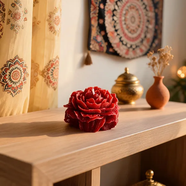 Red_Soya_Wax_Rose_Shaped_Decorative_Candle