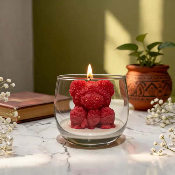 Red_Soya_Wax_Bear_Shaped_Decorative_Candle
