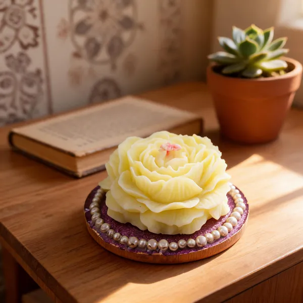 Yellow_Soya_Wax_Decorative_Rose_Floral_Candle