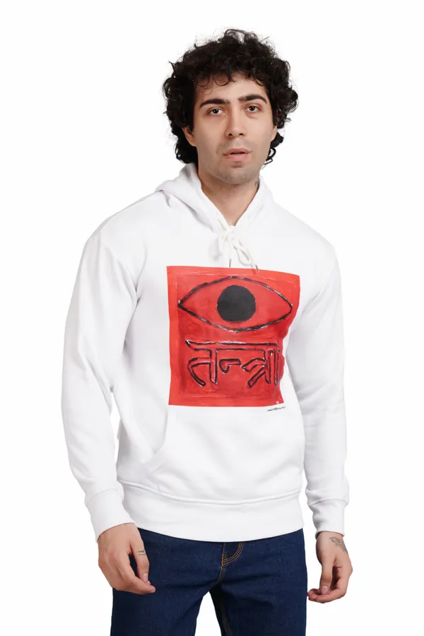 White__Cotton_And__Polyester_Hoodie_For_Unisex