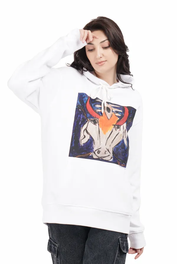 White__Cotton_And__Polyester_Hoodie_For_Unisex