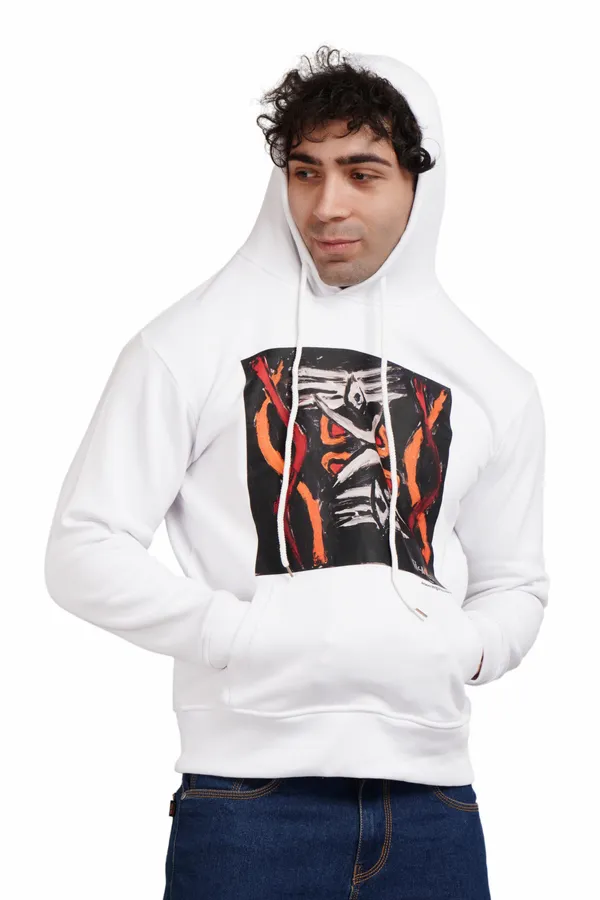 White__Cotton_And__Polyester_Hoodie_For_Unisex