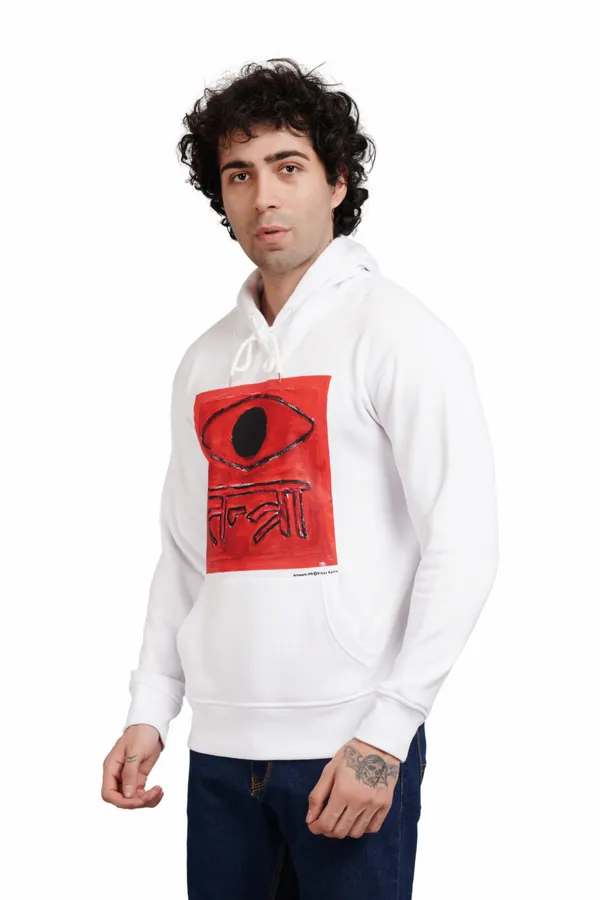 White__Cotton_And__Polyester_Hoodie_For_Unisex