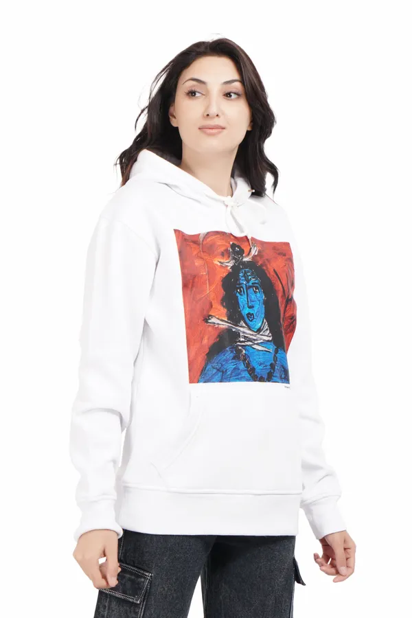 White__Cotton_And__Polyester_Hoodie_For_Unisex