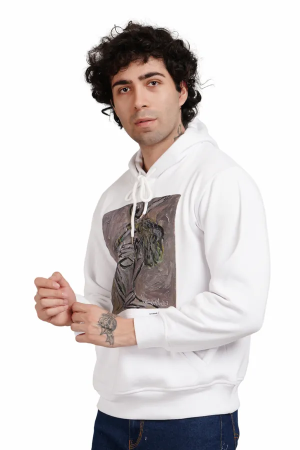 White__Cotton_And__Polyester_Hoodie_For_Unisex