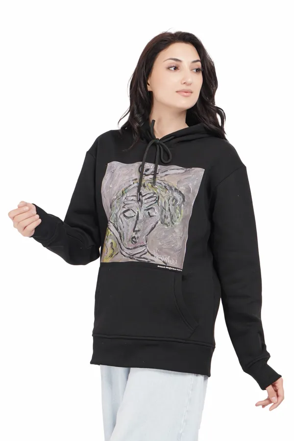 Black__Cotton_And__Polyester_Hoodie_For_Unisex