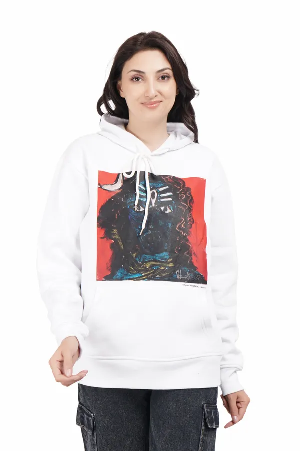 White__Cotton_And__Polyester_Hoodie_For_Unisex