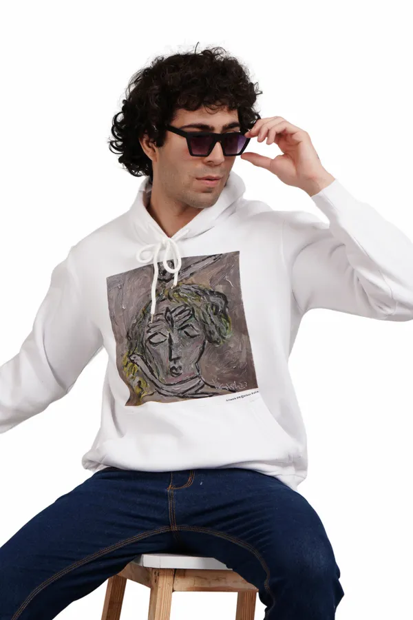 White__Cotton_And__Polyester_Hoodie_For_Unisex