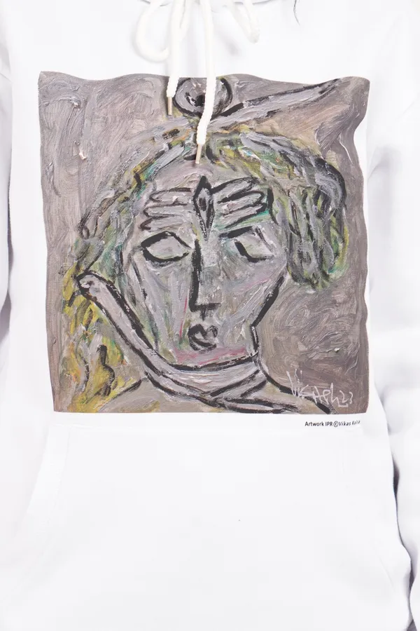 White__Cotton_And__Polyester_Hoodie_For_Unisex