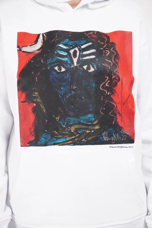 White__Cotton_And__Polyester_Hoodie_For_Unisex