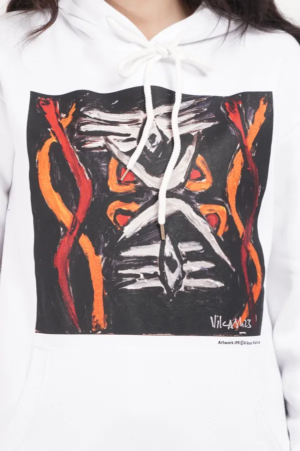 White__Cotton_And__Polyester_Hoodie_For_Unisex