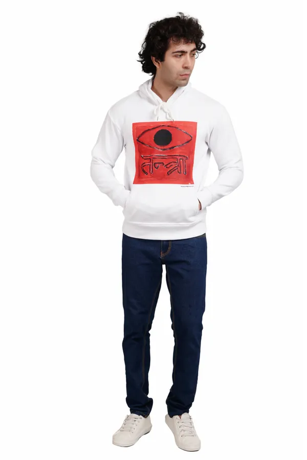 White__Cotton_And__Polyester_Hoodie_For_Unisex