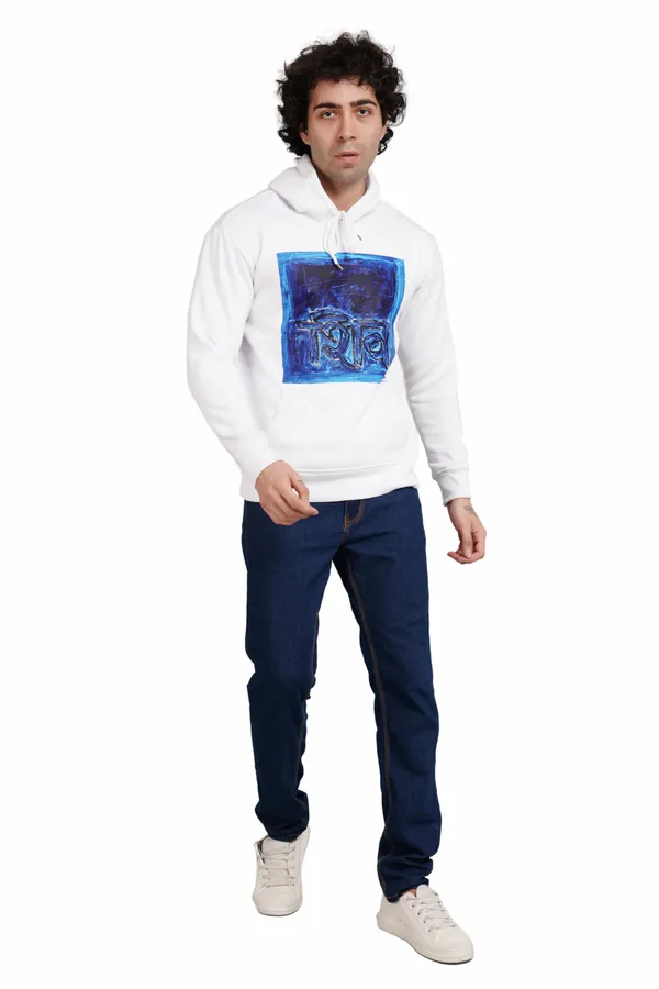 White__Cotton_And__Polyester_Hoodie_For_Unisex