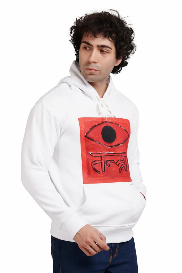 White__Cotton_And__Polyester_Hoodie_For_Unisex