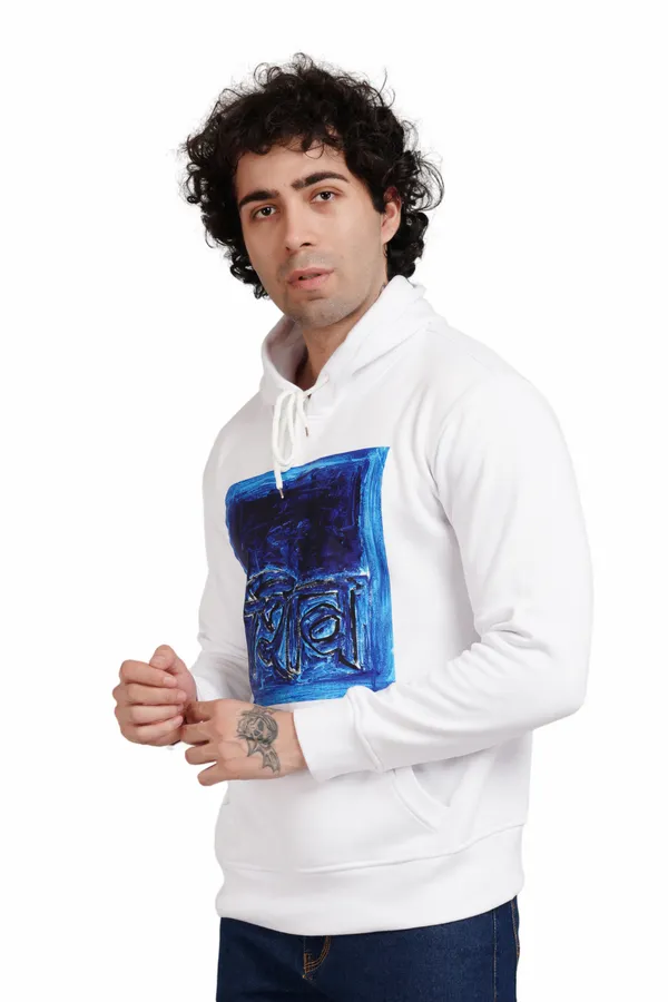 White__Cotton_And__Polyester_Hoodie_For_Unisex