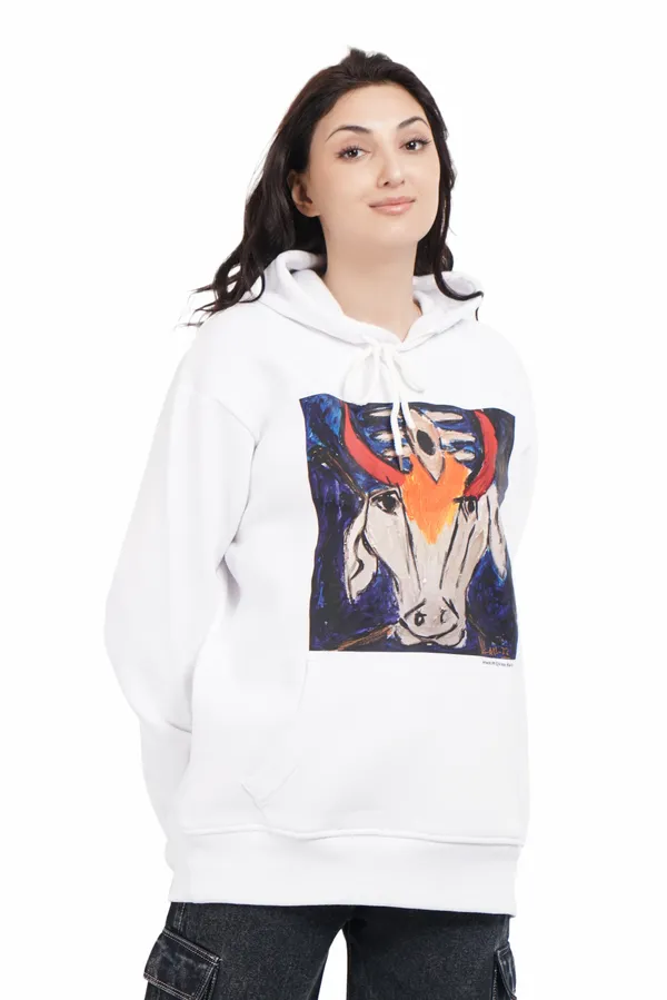 White__Cotton_And__Polyester_Hoodie_For_Unisex