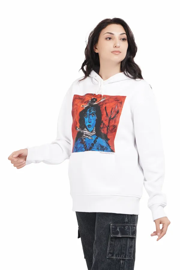 White__Cotton_And__Polyester_Hoodie_For_Unisex