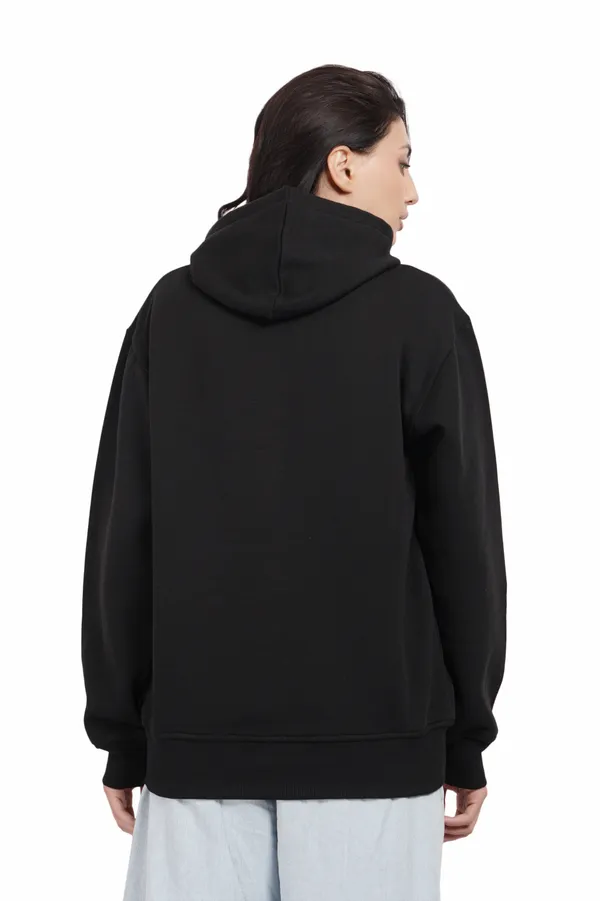 Black__Cotton_And__Polyester_Hoodie_For_Unisex