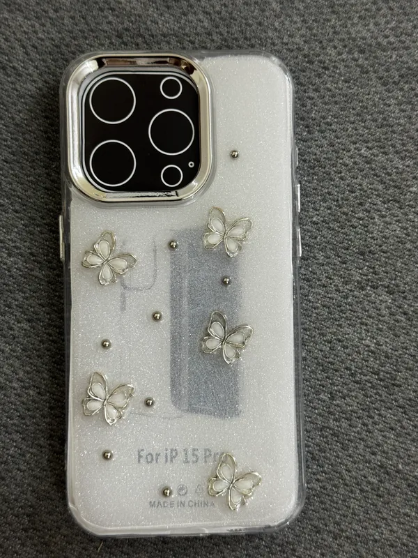 Clear_Glitter_Butterfly_Phone_Case_For_iPhone_15_Pro