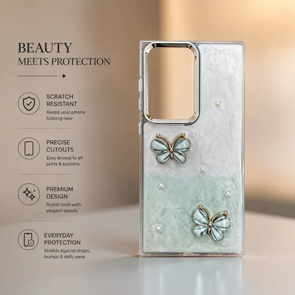 Mint_Green_Butterfly_Case_for_Samsung_S24/S25/S26_Ultra
