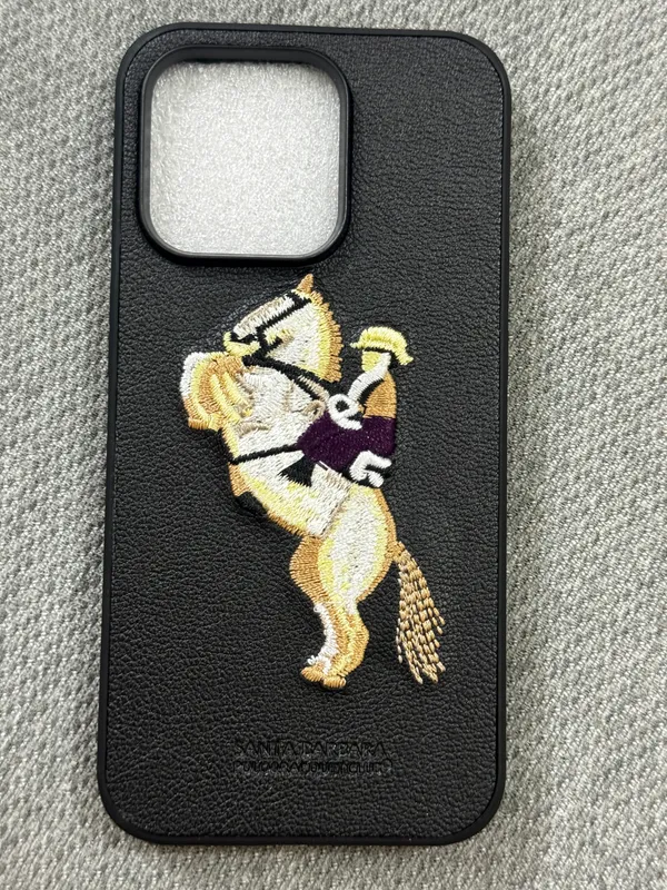Black_Textured_Embroidered_Horse_Phone_Case