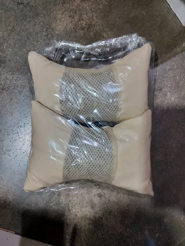 Beige_Mesh_Padded_Car_Seat_Cushion_Set