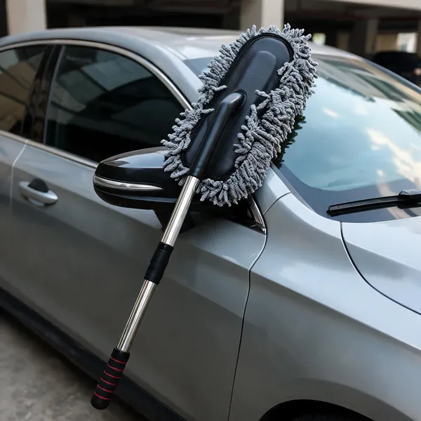 Black_Microfiber_Threads_(80%_Polyester,_20%_Polyamide),_Stainless_Steel_/_Aluminum_Extendable_Pole,_ABS_Plastic_Handle_&_Mold,_Soft_Foam_Grip_Car_Care_&_Cleaning_/_Exterior_Duster_For_Car_Owners,_Auto_Detailing_Enthusiasts,_Daily_Drivers
