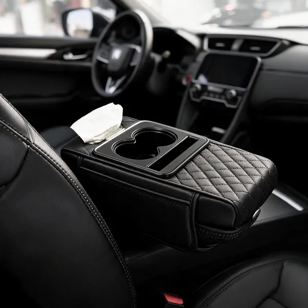Black_PU_Leather_/_Quilted_Polyester_Fabric,_EPE_Foam_Padding,_ABS_Plastic_Cup_Holder_Inserts,_Non-Slip_Backing_Netting_Car_Interior_Accessories_/_Storage_&_Organizer_For_Car_Owners,_Families,_Commuters_Needing_Cabin_Storage