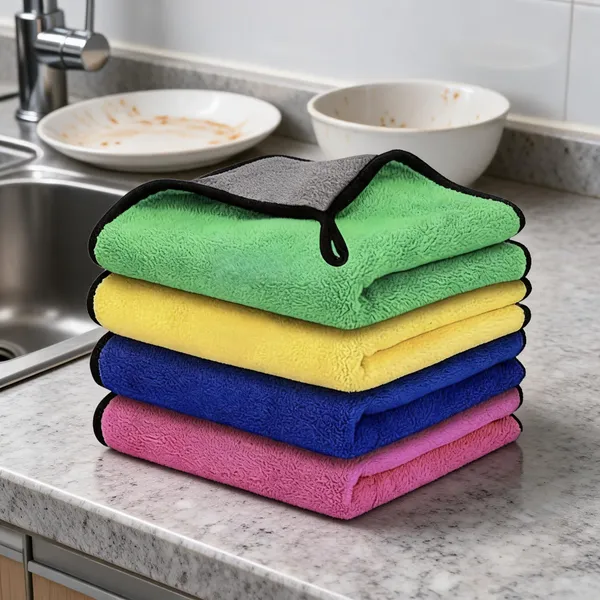 Multicolor_500_GSM_Microfiber_Cloth_(80%_Polyester,_20%_Polyamide)_Home_&_Car_Cleaning_/_Microfiber_Cloths_For_Auto_Detailers,_Home_Cleaners,_Kitchen_&_Glass_Wiping