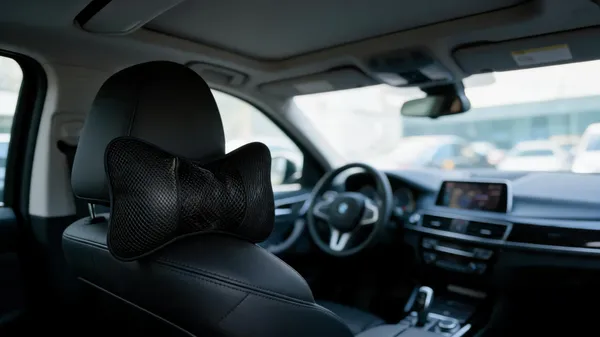 Black_Ergonomic_Memory_Foam_Core,_Washable_Breathable_Mesh_/_Velour_Cover,_Elastic_Strap_Car_Interior_Accessories_/_Neck_Pillow_For_Drivers,_Long-Distance_Commuters,_Car_Owners_Seeking_Neck_Support