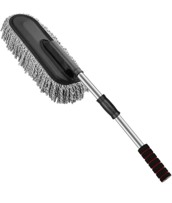 Black_Microfiber_Threads_(80%_Polyester,_20%_Polyamide),_Stainless_Steel_/_Aluminum_Extendable_Pole,_ABS_Plastic_Handle_&_Mold,_Soft_Foam_Grip_Car_Care_&_Cleaning_/_Exterior_Duster_For_Car_Owners,_Auto_Detailing_Enthusiasts,_Daily_Drivers