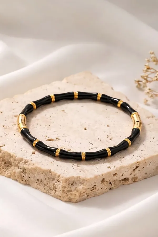 Black_Gold_Tone_Segmented_Bracelet_for_Women