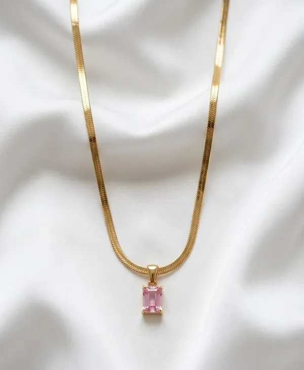 Gold_Tone_Pink_Rectangular_Pendant_Necklace_for_Women