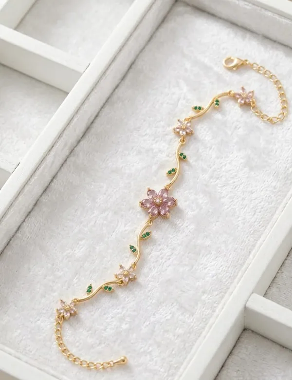 Gold-Tone_Floral_Bracelet_for_Women