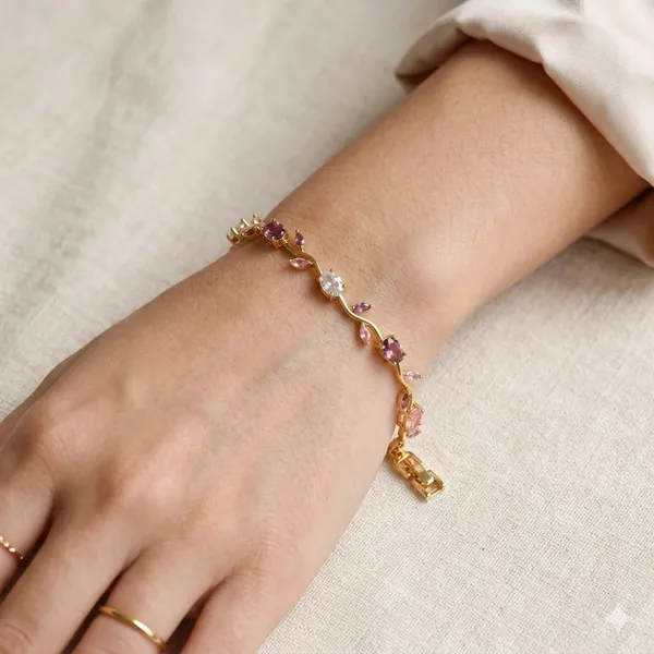 Gold_Tone_Multicolour_Stone_Bracelet_for_Women