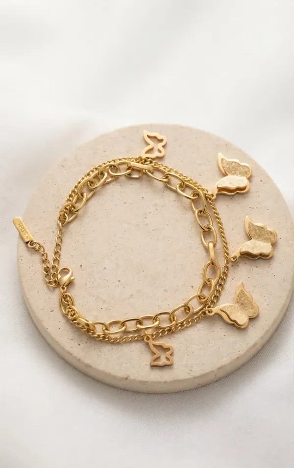 Gold_Tone_Butterfly_Charm_Bracelet_for_Women