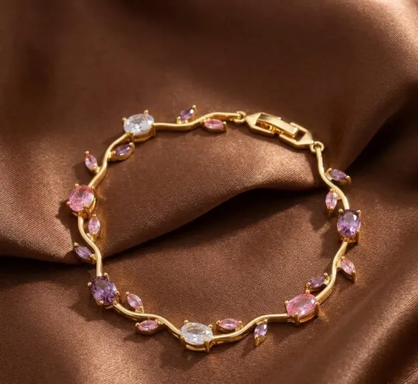 Gold_Tone_Multicolour_Stone_Bracelet_for_Women