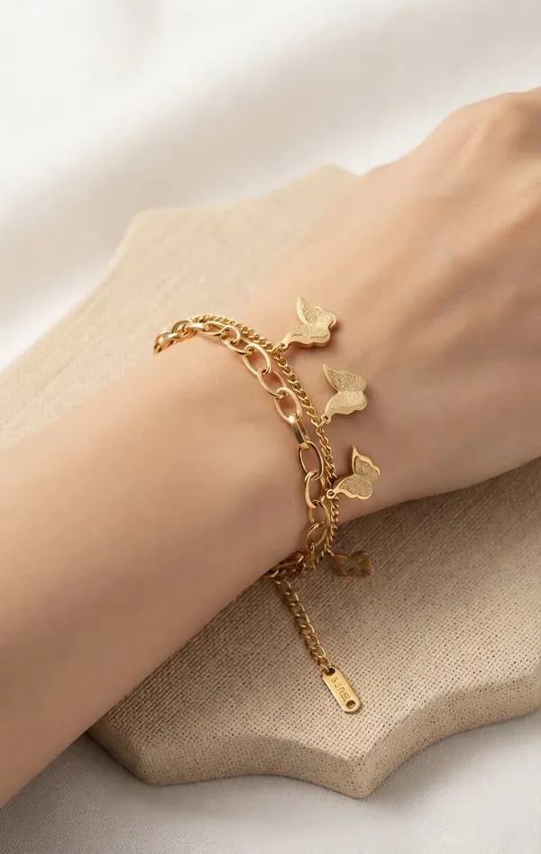 Gold_Tone_Butterfly_Charm_Bracelet_for_Women