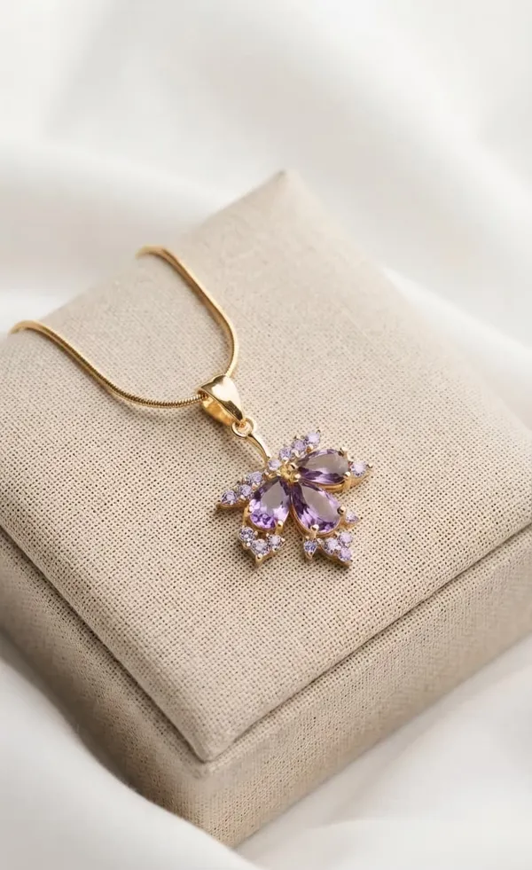 Gold_Tone_Purple_Floral_Pendant_Necklace_for_Women